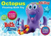 Nuby Bathtime Fun Octopus Hoopla, Purple Bath Toy Preschool Baby Kid Child Pool