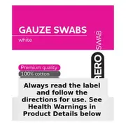 AeroSwab White Gauze Swab 7.5cm x 7.5cm 100 Cotton Swabs