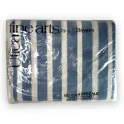 Utica J P Stevens Flat Fitted Twin Sheet Cotton Blend Blue White Vintage