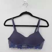 Calvin Klein CK Bralette Womens S Purple Perfectly Fit Flex Lightly Lined QF6638