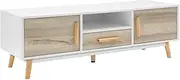 Artiss TV Unit Cabinet Entertainment Units, Wood Stand Table Cabinets Storage Shelf Organiser Cupboard Home Living Room Bedroom Furniture, with 3 Drawer White