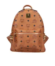 MCM Stark Side Studs Zipped Backpack One size Brown