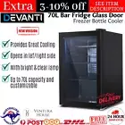 Glass Door Mini Bar Fridge Drinks Beer Refrigerator 70 L Freezer & Bottle Cooler