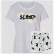 Peter Alexander Women’s Summer Cat Mid Short and Matching Tee - Size XL - BNWT