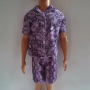 NEW! 2021 Barbie Fashionista Clothing Snake Print Top & Shorts ~ Ken Clothing PJ