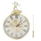 Large Wall Clock Silent Copper European Style Living Room Interior Dec AC