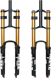 ZTZ 26/27.5/29 inch Mountain Bike Air Suspension Fork,Rebound Adjustment,180mm Travel,QR 9x100mm, 1-1/8 Straight Steerer, Ultralight Double Shoulder Design Front Fork for XC/AM MTB