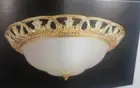 VAXCEL LIGHTING GOLD PLATED CEILING LIGHT FLUSH MOUNT CC6011G 2-LIGHT BULB