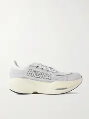 [Hoka] Hoka - Mach X 2 Rubber-trimmed Mesh Sneakers - Light gray - US5 US5 Gray