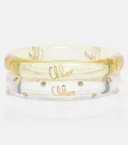 [Chloe] Chloé Chloé Plage set of two bangles One Size white