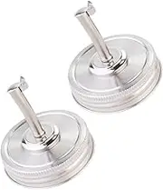 PEPLAYTAL 2Pcs Mason Jar Spout Lids for Oil Vinegar and Liquor Compatible with Mason Jars Easy Pour Leak Design for Cooking Bbq and Kitchen Use