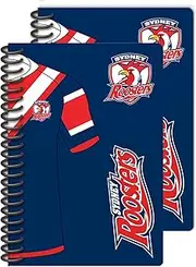 Sydney Roosters NRL Rugby League Set of 2 Notebooks A5