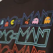 PAC MAN SHIRT MENS LARGE BLACK RETRO 70s 80s ARCADE VIDEO GAME NWT