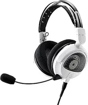 Audio-Technica ATH-GDL3 WH Open-Back Lightweight Gaming Headset with Boom Mic, White