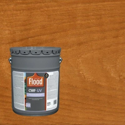 FLOOD 5 gal. Cedar Tone Durable Transparent CWF-UV Exterior Wood Stain Rich Oil