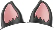Cat Ears - Cat Shape Hat Ears | Hat Ears For Motorcycle | 1 Pair Creative Cat Ears Hard Hat Sticker | Peel & Stick Kitten Ear Accessory, Adhesive Ski Hat Horns, Headgear Attachments For Ski Hat