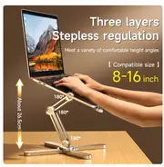 Foldable Laptop Stand 360°Rotation Notebook Table Aluminum Alloy Holder Portable Book Tablet Bracket with Heat Dissipation
