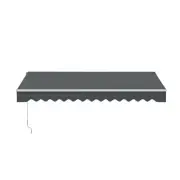 ALEKO 10 x 8 feet Retractable Home Patio Canopy Awning, Grey Color