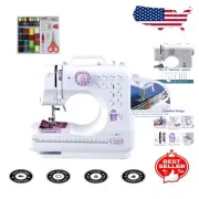 Beginner's Electric Sewing Machine: 12 Built-In Stitches, 16 Color Thread Set