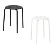 IKEA Stool Marius stackable Kitchen Breakfast Bar Dining Stool WHITE or BLACK