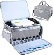 YUMTIM Carry Bag Compatible with Dupray Neat Steam Cleaner, Dupray Neat Steamer for Floors Storage Organizer Adjustable Steam Cleaner Storage Bag with Extra Pockets, Grey