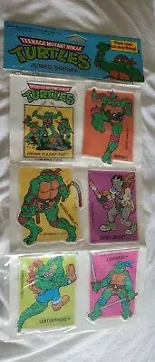 Vintage Teenage Mutant Ninja Turtles Jumbo Stickers Sealed 1988 Mirage Studios
