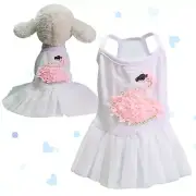 Fashion Pet Swan Pattern Patchwork Costume Cute Princess Pet Dress