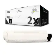 2x Ink Cartridges for OKI C 822 CDTN Dn N 44844616 Black