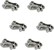 6 Pairs Single Speed Removable Quick Split Chain Link, Reusable Bicycle Missing Link, 1 Speed Bicycle Chain Quick Link Connector, Silver