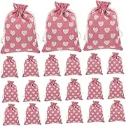 HOOTNEE 50pcs Drawstring present Bags Pattern Fabric Storage Pouches for Birthday Jewelry Bags with Convenient Closure and Soft for Gemstones