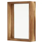 Wood Picture Frames Double Sided Acrylic Pressed Flower Frame (Brown 3x6")