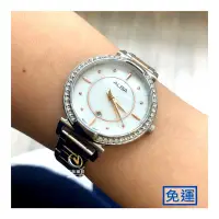 在飛比找Yahoo!奇摩拍賣優惠-ALBA 31MM_石英指針白蝶貝女表_玫瑰金+水晶框_AH