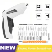 45pcs USB Cordless Screwdriver Set 90° Foldable Bits, Mini Hand Drill & Case