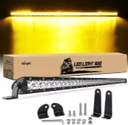 Nilight 41 Inch Amber Single Row Led Light Bar Super Slim 200W Comb Light Bars