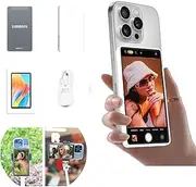 CP5 Lite Vlog Selfie Monitor Screen, 5-inch 1080P Back Rear Camera Mirror, 50M Range One Click Connection for iPhone Selfies, Vlogs, Live Streaming w/Magnetic White Case (NO Touchscreen)