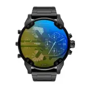 Diesel Men's 57mm Mr. Daddy Quartz Steel Chrono Watch Black Iridescent DZ7460