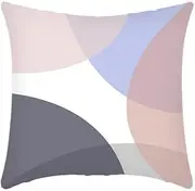 Cushion covers Cushion Covers 40cm x 40cm Blue Pink Stripes Cushion Covers Invisible Zipper Sofa Cushions Outdoor Cushions Garden Cushions Decorative Pillows Square Pillow Case(Purple Pink Minimalist,