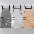 Transparent Black White Kitchen Apron Cleaning Aprons Household