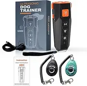 Ultrasonic Dog Bark Deterrent Device for Own or Neighbour’s Dog – Dog Training Clicker with Flashlight | Safe & Effective Anti Barking Device with 3 Emitters, 4 Modes, Rechargeable, 15m Range | Indoor & Outdoor Use