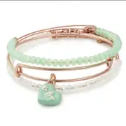 New Alex and Ani Be Mine Sweet Notes Set Bangle - A17EB30SR Free Sh