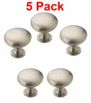 5pk Cabinet Knob Kitchen Furniture Handle Cupboard Door Pull Satin Nickel