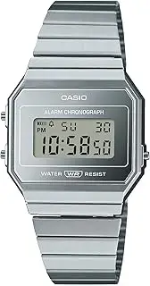 [Casio] Unisex Adult's A700WEV-7A Digital Watch, Silver, 37.4 x 35.5 x 6 mm