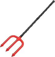 VILLFUL Devil Fork Props Devil Tail and Halloween Pitch Fork Demon Pitchfork Halloween Large Death Pitchfork Accessory Glitter Fake Cosplay Trident Prop Mens Plastic