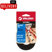 Cable Ties Velcro 50 Pc Reusable 8"x1/2" Wire Office Organization Bundle Straps.