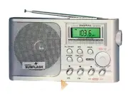Sunflash RD-12 12-Band AM/FM/SW1-10 Digital Alarm Clock Radio +Built-In Speaker
