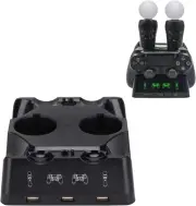 Controller Charger Station VR Move Motion Controller Charging Dock with LED I...