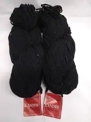 2 Vintage Reynolds Candide Yarn #50 Black 4 oz 194 Yd HW 100% Virgin Wool Canada