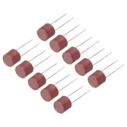 50Pcs Cylindrical DIP Mounted Miniature Micro Fuse , T250mA 250mA 250V, Red