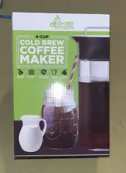 Cook Smarter eco+chef 4-cup cold brew coffee maker NIB