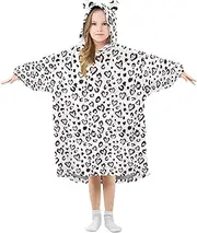 Joisal Cute Corgi Toddler Wearable Blanket with Sleeves Kids Oversized Blanket Hoodie Cozy Sweatshirt Blanket